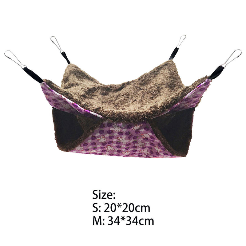 Small Animal Hammocks Double Bunkbed Pet Cage Rabbit (Purple Small) Newly