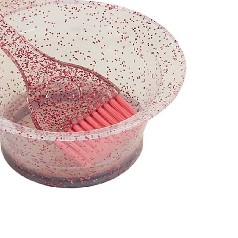 Professional Hair Dyeing Brush Bowl Hair Coloring Comb Mixing Bowls (Pink) Newly