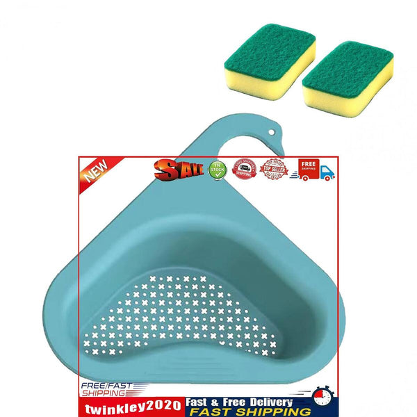 Swan Drain Basket 1 Pc Corner Kitchen Sink Strainer Basket with Sponge Newly