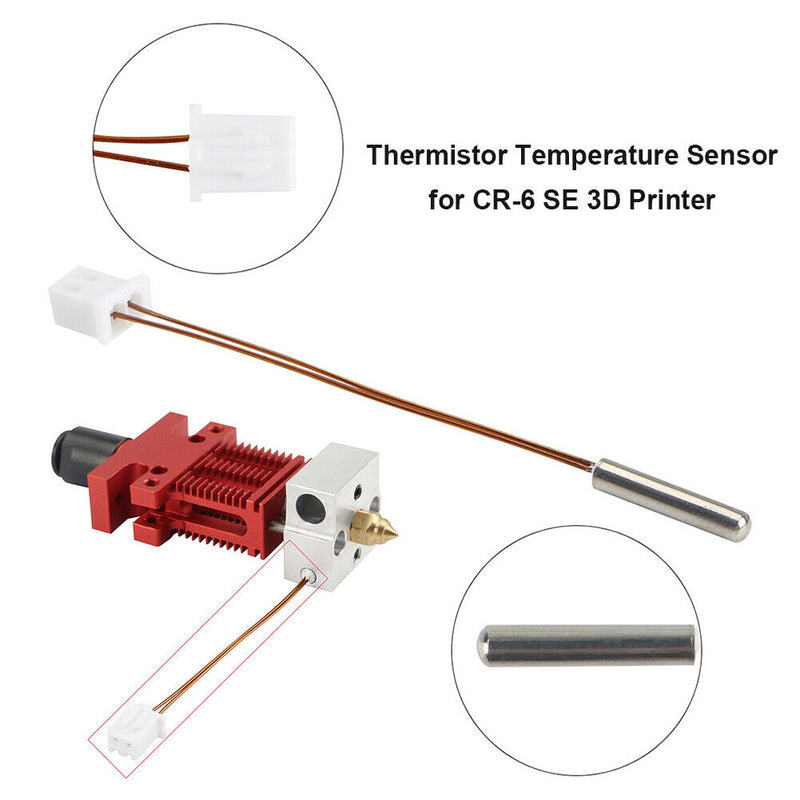 HT-NTC100K Extruder Hot End Thermistor Temperature Sensor for CR-6 SE Newly