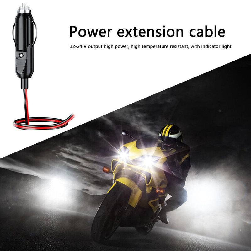 12V 24V Car Cigarette Lighter Plug Male Connector 20A Fused with 0.6m Wire