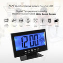 Electronic LCD Temperature Humidity Clock Thermometer Hygrometer (Black)