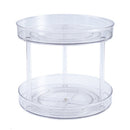 2 Tier Lazy Susan Turntable Food Storage Container For Kitchen Cabinets Pantry