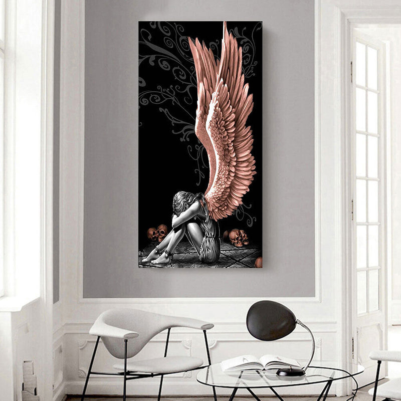 Angel Oil Paint By Numbers Kits DIY Handpainted on Canvas Wall Art Picture Craft