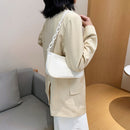 Pure Soft Leather Women Handbag Small Underarm Shoulder Totes Bag (Beige)
