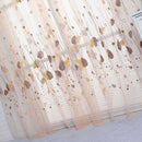 Breathing Floral Printed Window Screening Curtain Drape Home Decor(Coffee)