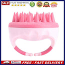Portable Silicone Shampoo Brush Round Soft Scalp Massage Brush (Pink)