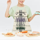 Kitchen Linen Apron Lavender Print Home Restaurant Cooking Baking Bib Dress