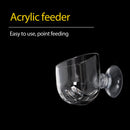 Acrylic Red Worm Floating Cup Aquarium Fish Tank Feeding Container Suction Cup