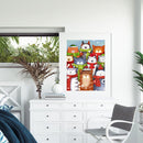 5D DIY Full Round Drill Diamond Painting Cat Scarf Animal for Decor Art Handmade