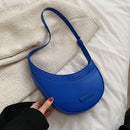 Women Classic PU Leather Pure Color Handbag Lady Casual Small Tote Shoulder Bag