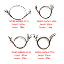 2pcs Stainless Steel Wire Leader Fishing Leash with Rolling Swivels Pike Fish