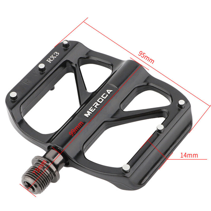 MEROCA Anti-Brief Bicycle Pedal Footpegs DU Bearing Aluminum Alloy Bike Pedals