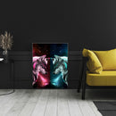 5D DIY Diamond Painting Kit Full Round Drill Confrontation Wolves Mosaic Picture
