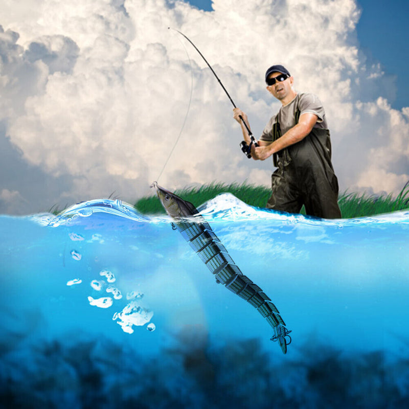 23cm 46g Simulation Fishing Lures Artificial Wobbler 13 Segments Bait (B) Newly