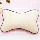 Car Styling Headrest Leather Seat Head Support Cushion Neck Pillows (Beige)
