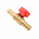 3/8" Hose ID Brass Hose Barb 2 Way Switch Shut Off Ball Valve Pipe Fitting