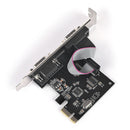 PCIe Serial Expansion Card PCI-Express to 2 Serial Ports COM Adapter for Windows