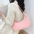 Casual Women Small Purse Handbag Fashion Solid Color Shoulder Underarm Hobos Bag