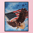 Full Cross Stitch American Flag Eagle Counted DIY Embroidery (SZX806-2)