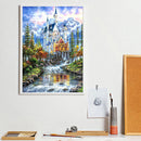 5D DIY Full Drill Diamond Painting Fantasy Castle Cross Stitch Mosaic Decoration