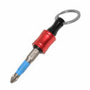 1/4 Hex Shank Aluminum Alloy Screwdriver Bits Extension Bar Keychain (Red)