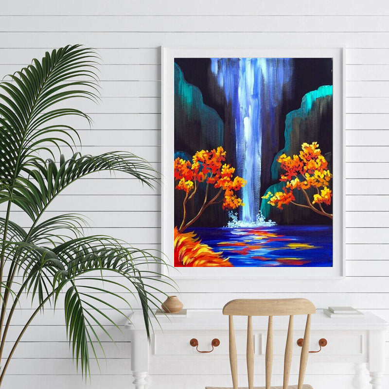 Art Hand Painted Oil Paint By Numbers Digital Scenery Drawing Canvas Home Decor
