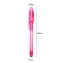 2 in 1 Luminous Light Invisible Ink Pen UV Kids Drawing Magic Pens (Pink) Newly