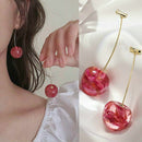 Fashion Sweet Pink Cherry Simulation Fruit Women Earrings Ear Drop Stud Cute Hot