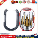 6pcs Triangular Shank Straight Groove Step Drill +Saw Drills Set (Boxed) Newly
