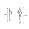 Woman Man Asymmetrical Irregular Cool Zircon Geometric Liquid Metal Earrings