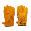 Cowhide Leather Cooking Working Welding Safety Protective Gloves (Yellow) Newly