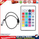 IR 24 Keys LED Light Strip Remote Controller w/5-24V RGB Controller (0.5m) Newly