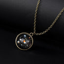 Unisex Unique Luminous Universe Glow in the Dark Ball Pendant Necklace (8)