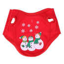 Christmas Dog Pullover Costume Santa Snowman Coat Pet Clothes(Red)(S)