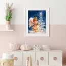 DIY Rhinestone Little Girl Full Round Drill Diamond Painting Mosaic Home De