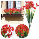 2 Bundles Artificial Flowers, Plastic Plum Blossom Plants, for Garden Window