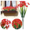2 Bundles Artificial Flowers, Plastic Plum Blossom Plants, for Garden Window