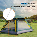 4pcs Ground Nail Aluminum Alloy Tent Stake with Hooks for Hammock Awning Canopy