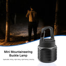 COB LED Mini Outdoor Camping Carabiner Flashlight 80lm Floodlight (Black)
