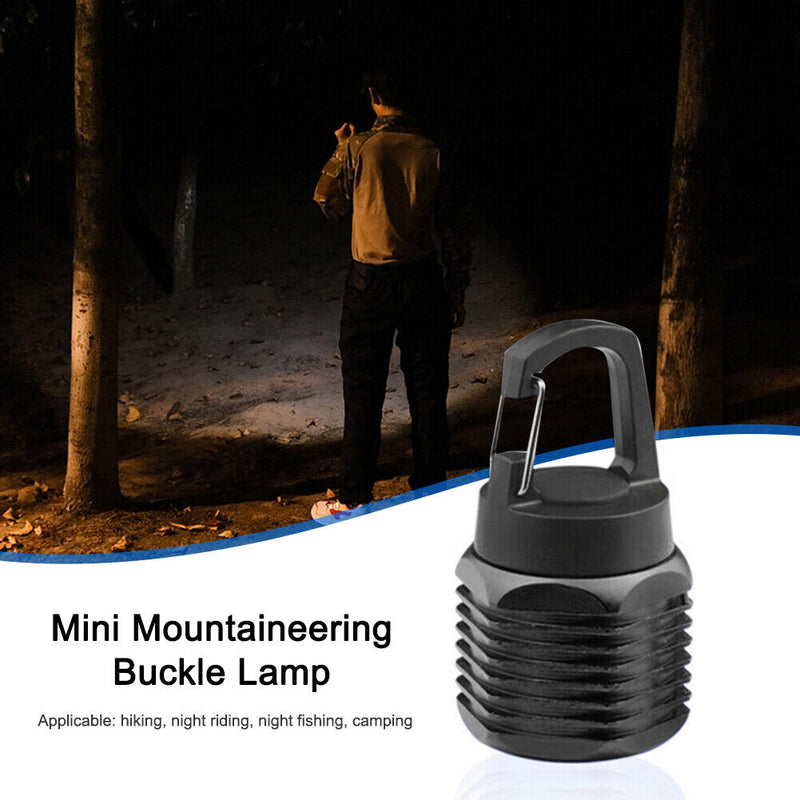 COB LED Mini Outdoor Camping Carabiner Flashlight 80lm Floodlight (Black)