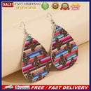 Leopard Cactus Leather Earring Set Jewelry Decoration Christmas Halloween G
