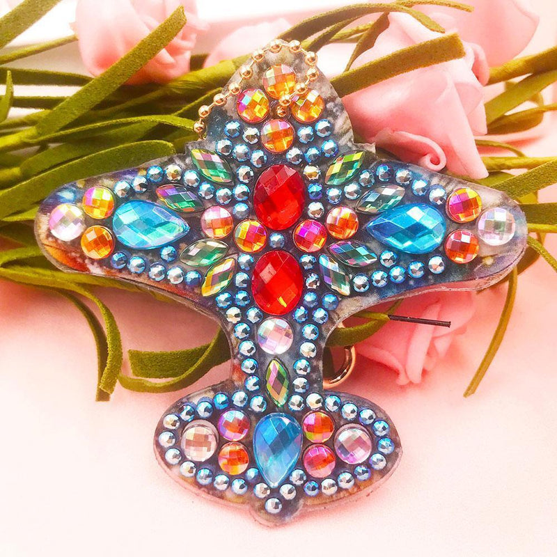 5pcs DIY Planet Full Drill Special Shaped Diamond Painting Keychains Gifts Newly