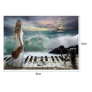 5D Diamond Embroidery Girl Piano Painting Cross Stitch DIY Craft Home Decor