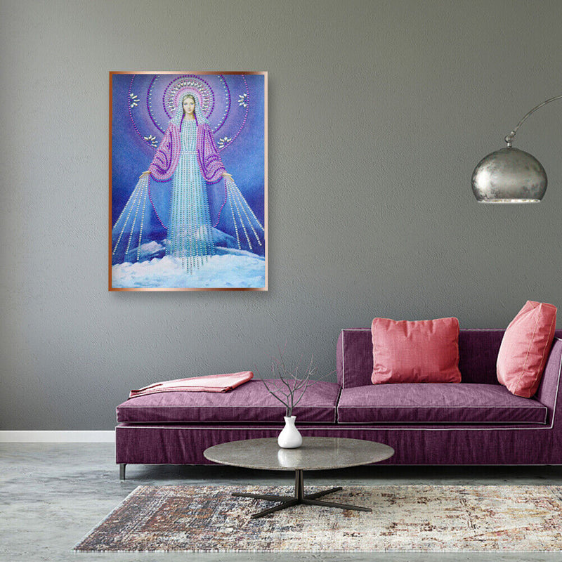 5D Part Drill Special Shaped Diamond Painting Virgin Mary DIY Art Drawing Kit
