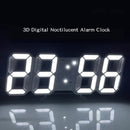 LED Digital Alarm Clock Snooze Desk Clock Date Temperature Function (White)