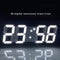 LED Digital Alarm Clock Snooze Desk Clock Date Temperature Function (White)