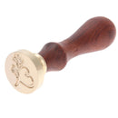 Copper Head Stamp DIY Paint Wax Envelope Sealing Seal with Wood Handle(m008