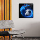 30x30cm 5D DIY Full Round Drill Diamond Painting Football Blue for Home Decor