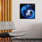 30x30cm 5D DIY Full Round Drill Diamond Painting Football Blue for Home Decor